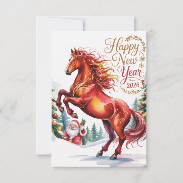 Tarjeta De Agradecimiento Chinese New year of the Horse 2026 (Anverso)