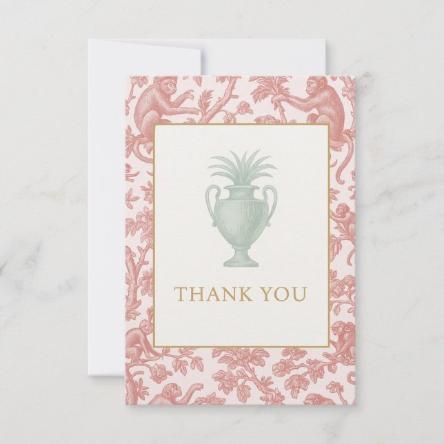 Tarjeta De Agradecimiento Chinoiserie Card (Anverso)