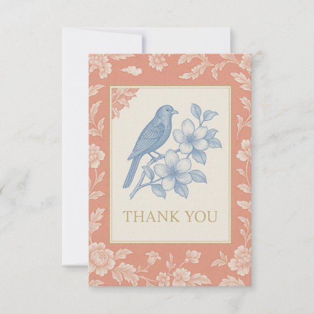 Tarjeta De Agradecimiento Chinoiserie Card (Anverso)