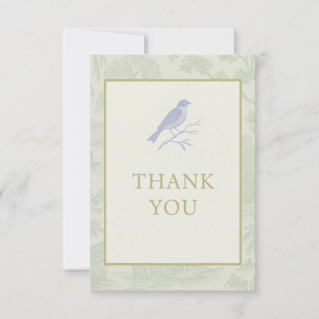 Tarjeta De Agradecimiento Chinoiserie Card (Anverso)