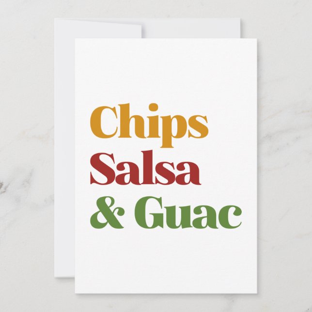 Tarjeta De Agradecimiento Chips De Salsa Y Guac (Anverso)