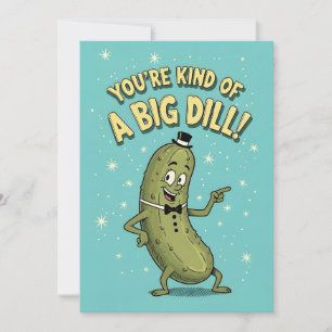 Tarjeta De Agradecimiento Chiste de Pepino Divertido Eres un Pepino Grande