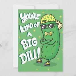 Tarjeta De Agradecimiento Chiste de Pepino Divertido Eres un Pepino Grande