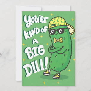 Tarjeta De Agradecimiento Chiste de Pepino Divertido Eres un Pepino Grande