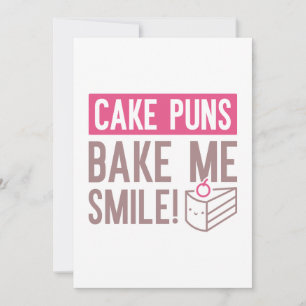Tarjeta De Agradecimiento Chistes de Tarta Me Hacen Sonreír