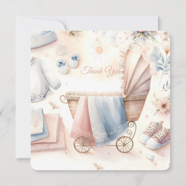 Tarjeta De Agradecimiento Chocolate Baby Shower  (Anverso)