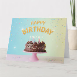 Tarjeta De Agradecimiento Chocolate Celebration Cake – Happy Birthday Card