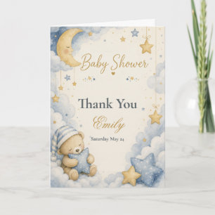 Tarjeta De Agradecimiento Chocolate celestial para Baby Shower