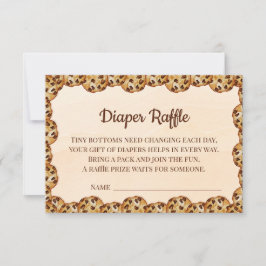 Tarjeta De Agradecimiento Chocolate Chip Cookie Diaper Raffle Card | Sweet