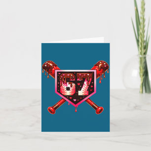 Tarjeta De Agradecimiento Chocolate de béisbol goteo 67 Amor de San Valentín