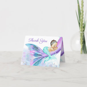 Tarjeta De Agradecimiento Chocolate de sirena para baby shower