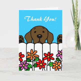 Tarjeta De Agradecimiento Chocolate Labrador observándote