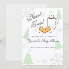 Tarjeta De Agradecimiento Chocolate y Cocoa Baby Shower