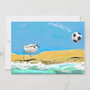 Tarjeta De Agradecimiento Chorlito nevado y Soccerball
