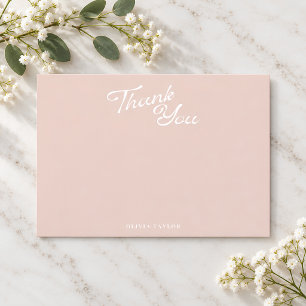 Tarjeta De Agradecimiento Chorreada Moderna Minimalista Vintage Baby Shower