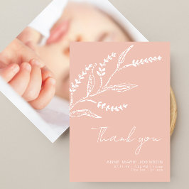 Tarjeta De Agradecimiento Chorreo de mano boho Lavanda Rosa Baby Shower
