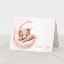 Chorreo Rosa Acuarela Oso Niña Baby Shower