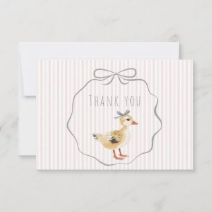 Tarjeta De Agradecimiento Chorrito Adorable Aquarela Fiesta de Bebé Niña
