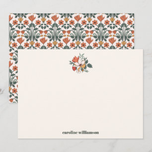 Tarjeta De Agradecimiento Chorro Bohemio Floral Nouveau Despedida de Soltera
