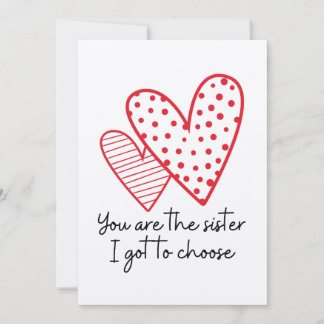 Tarjeta De Agradecimiento Chosen Sister