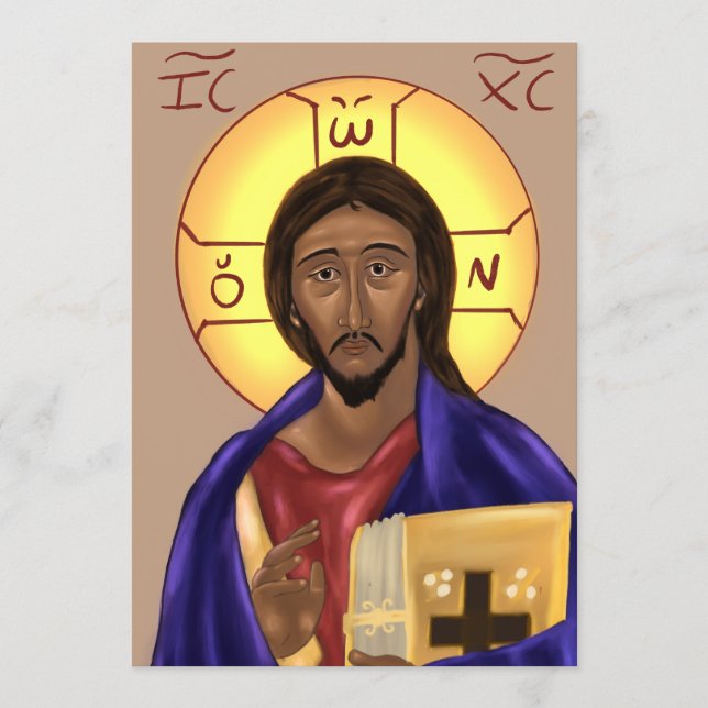 Tarjeta De Agradecimiento Christ Paper Icon Card (Anverso)