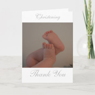 Tarjeta De Agradecimiento Christening Cross Insertar Foto Gracias Cartas