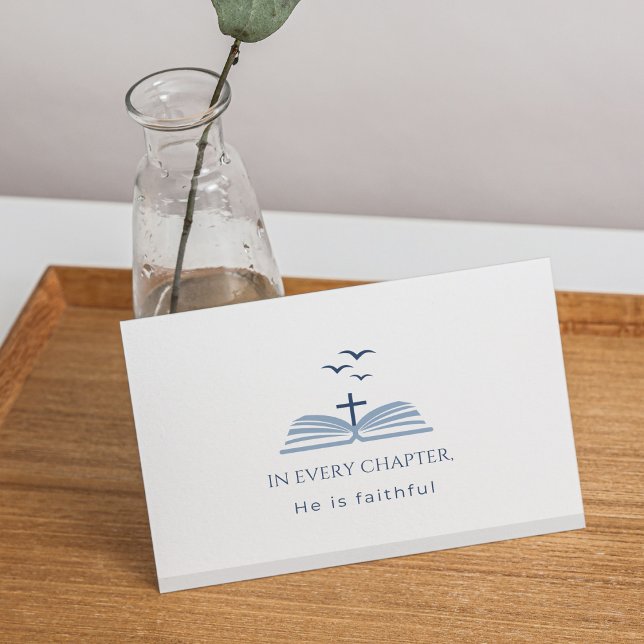 Tarjeta De Agradecimiento Christian Custom Message Scripture Inspirational (Inside message and Scripture are fully editable or can be left blank.)