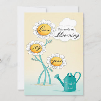 Tarjeta De Agradecimiento Christian Love Joy Peace Blooming Daisisisisisisis