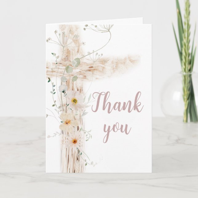 Tarjeta De Agradecimiento Christian thank you card (Anverso)