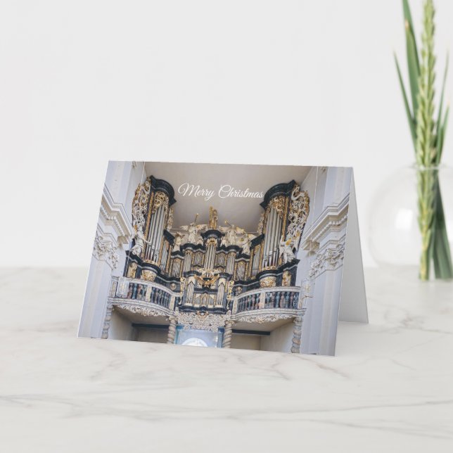 Tarjeta De Agradecimiento Christmas card of a baroque organ in Germany (Anverso)
