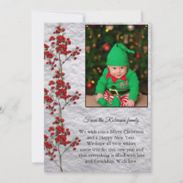 Tarjeta De Agradecimiento Christmas Card With a Smiling and Happy Baby.