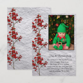 Tarjeta De Agradecimiento Christmas Card With a Smiling and Happy Baby.