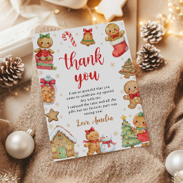 Tarjeta De Agradecimiento Christmas Cookies Birthday Party