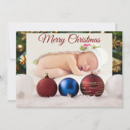 Tarjeta De Agradecimiento Christmas Greeting With Beautiful Baby