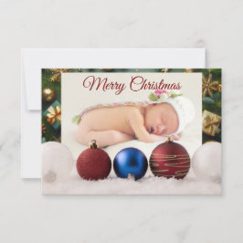 Tarjeta De Agradecimiento Christmas Greeting With Beautiful Baby