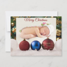 Tarjeta De Agradecimiento Christmas Greeting With Beautiful Baby