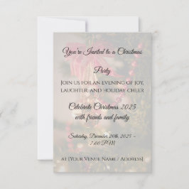 Tarjeta De Agradecimiento Christmas Party Invitation Personalize