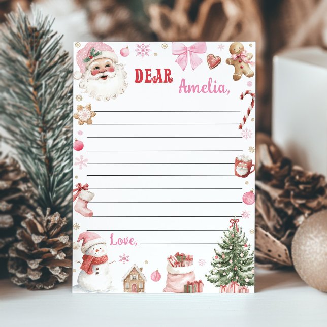 Tarjeta De Agradecimiento Christmas Pink Winter Birthday Time Capsule Card (Subido por el creador)