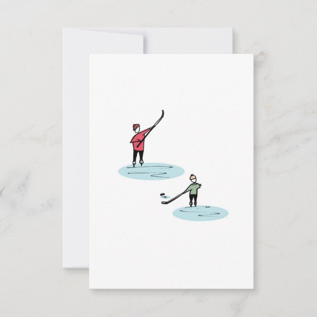 Tarjeta De Agradecimiento Christmas skating (Anverso)