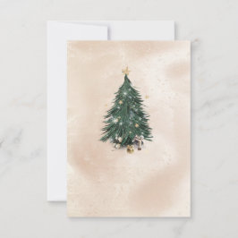 Tarjeta De Agradecimiento Christmas Tree Luxury Greeting Card