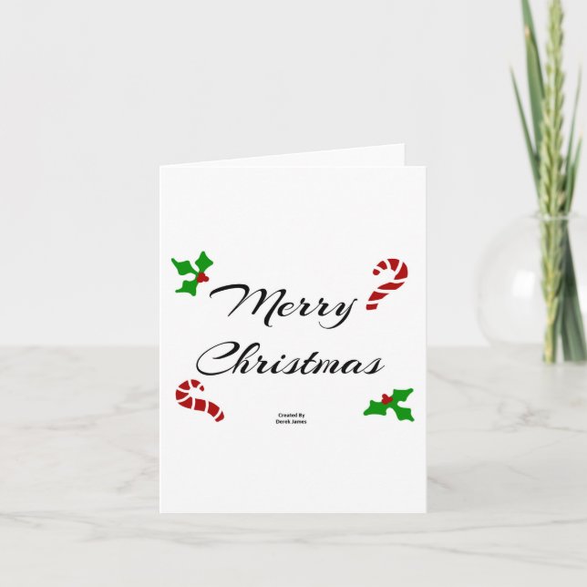 Tarjeta De Agradecimiento Christmas Wishes Small Greeting Card (Anverso)