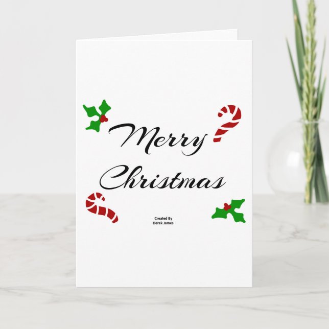 Tarjeta De Agradecimiento Christmas Wishes Standard-Size Greeting Card (Anverso)
