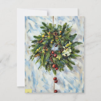 Tarjeta De Agradecimiento Christmas Wreath card
