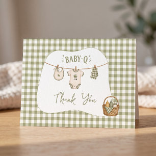 Tarjeta De Agradecimiento Chupada a la parrilla para baby shower de estilo r