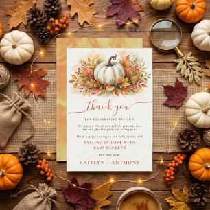 Tarjeta De Agradecimiento Chuparrosa de Otoño Baby Shower