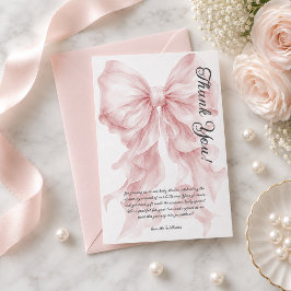 Tarjeta De Agradecimiento Chupete de bebé de shower rosa