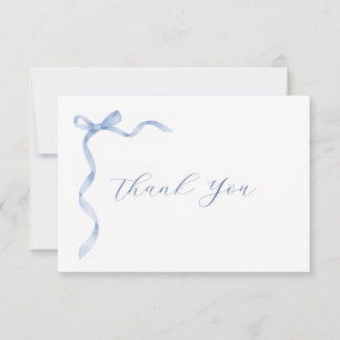 Tarjeta De Agradecimiento Chupete de lazo azul Baby Shower