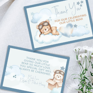 Tarjeta De Agradecimiento Chupete Esperamos Baby Shower