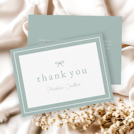 Tarjeta De Agradecimiento Chupinada de bebé elegante simple neutral en cuant