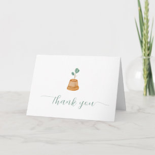 Tarjeta De Agradecimiento Chupinada de jardín de brote pequeño minimalista m